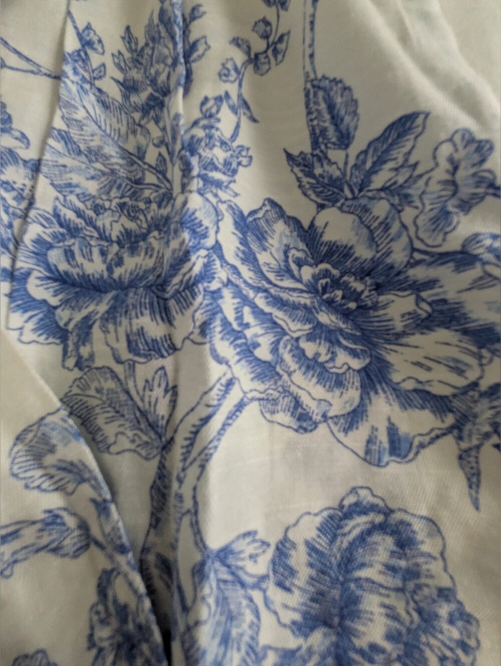 Mango White Dress with Blue Floral Print - Picture 6 of 14